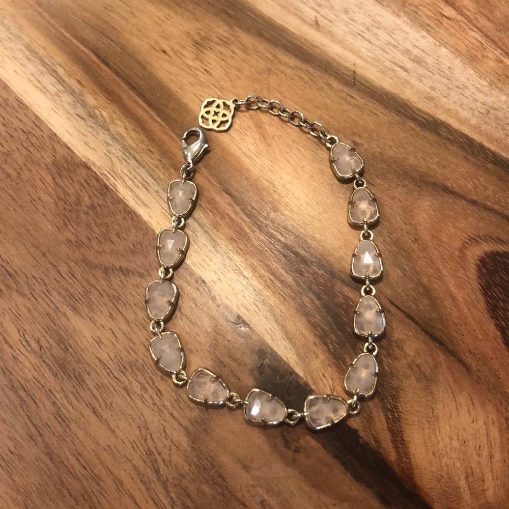 Kendra Scott Susanna bracelet rose quarts and gold